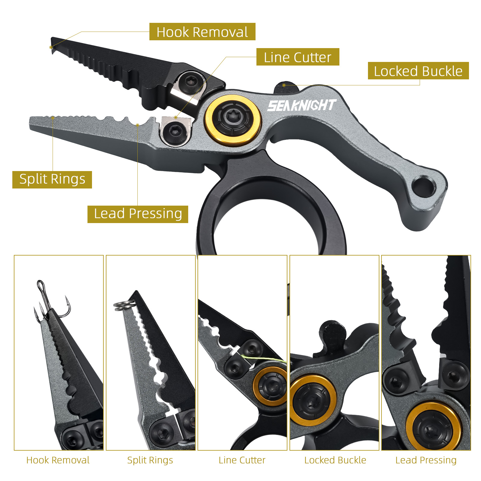 Pinze da pesca SeaKnight, mode - Fishing Hook Size recensione e prezzo